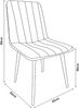 en. casa Esszimmerstuhl Elsern 4er Set, Schwarz, 89x43x52 cm Bild 3