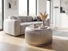 Couchtisch Metall Rund 60cm Silber mit abnehmbarer Tischplatte - Design Wohnzimmertisch mit Stauraum - Extravaganter Loungetisch Metall - Moderner Sofatisch - Beistelltisch Handmade Bild 3