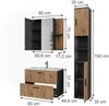 Badmöbel-Set Irma Anthrazit/Goldkraft Eiche 4 Teile Vicco Bild 2