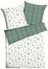 kaeppel Biber Bettwäsche 155x220 Winter Greens Zweige Zapfen Wende Karo grün 226-503 Bild 2