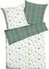 kaeppel Biber Bettwäsche 155x220 Winter Greens Zweige Zapfen Wende Karo grün 226-503 Bild 5