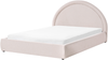 Bett mit Stauraum Stoff MOUZON 160 x 200 cm Hellbeige Bild 5