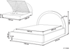 Bett mit Stauraum Stoff MOUZON 160 x 200 cm Hellbeige Bild 2