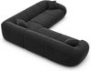 Samtstoff Ecksofa Solmare L Form - Samtstoff - schwarz Bild 4