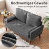 OUNUO 2-Sitzer Sofa 2 Sitzer, Modernes 2er Sofa mit 2 Wurfkissen Bild 4
