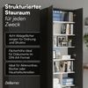 Bellamio 'Apol' Mehrzweckschrank, schwarz, 176x33x60 cm, Aktenschrank mit 8 Ablagefächern Bild 3