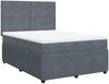 vidaXL Boxspringbett mit Matratze Dunkelgrau 140x190 cm Samt 3294629 Bild 3