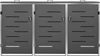 vidaXL Mülltonnenbox für 3 Tonnen 207x77,5x115 cm Edelstahl 149556 Bild 5