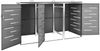 vidaXL Mülltonnenbox für 3 Tonnen 207x77,5x115 cm Edelstahl 149556 Bild 4