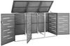 vidaXL Mülltonnenbox für 3 Tonnen 207x77,5x115 cm Edelstahl 149556 Bild 3
