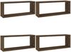 vidaXL Würfelregale 4 Stk. Braun Eichen-Optik 60x15x23cm Holzwerkstoff 815931 Bild 2