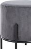 Polsterhocker Cord Optik Grau 35 x 35 x 38 cm Bild 3