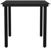 vidaXL Garten-Esstisch Schwarz 80x80x74 cm Stahl und Glas 318746 Bild 3