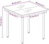vidaXL Garten-Esstisch Schwarz 80x80x74 cm Stahl und Glas 318746 Bild 5