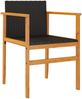 vidaXL Gartenstühle 2 Stk. Schwarz Poly Rattan und Massivholz 368708 Bild 4