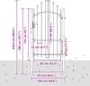 vidaXL Gartentor mit Schloss Woerden Grau 175x100 cm Stahl 42008900 Bild 3