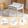 COSTWAY Kinderschreibtisch mit Stuhl Set & Papierrollenhalter, mit Papierrollenhalter Bild 4