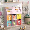 Kinderregal Luigi Rosa 107.2 x 114.2 cm mit 6 Faltboxen (bunt) Vicco Bild 4