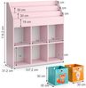 Kinderregal Luigi Rosa 107.2 x 114.2 cm mit 6 Faltboxen (bunt) Vicco Bild 3