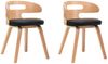 vidaXL Esszimmerstühle 2 Stk. Schwarz Bugholz und Kunstleder [283109] Bild 2