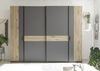 Dreh-/Schwebetürenschrank >Daria< 10 Böden, Viking Oak / Graphit - 267x210x60,4 (BxHxT) Bild 4