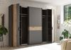 Dreh-/Schwebetürenschrank >Daria< 10 Böden, Viking Oak / Graphit - 267x210x60,4 (BxHxT) Bild 5