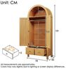 Flieks Kleiderschrank Garderobenschrank 78x45x181cm mit 2 Schubladen und 2 Türen, Rattan Bild 4