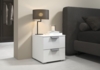 rauch Aditio Box, Nachttisch, 2 Schubladen, mit Glasfront, mit Softclose-Funktion, Farbe Weiß, BxHxT 40x42x42cm