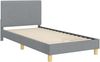 vidaXL Kinderbettgestell mit Kopfteil Hellgrau 80 x 200 cm Stoff 42010989 Bild 4