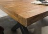 Baumtisch Mango 200x100x77 natur lackiert / X-Beine anthrazit glänzend FREEFORM 5 Bild 4