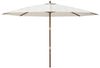 vidaXL Sonnenschirm mit Holzmast Sandfarben 400x273 cm 363175 Bild 3