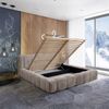 Polsterbett Doppelbett HAILEY 160x200cm Komplettset Stoff Tender Way Graubeige Bild 3