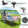 Klappbare Sonnenliege Gartenliege 68cm Breite 200kg Loading Matratze Kopfstütze Bild 5