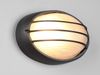 Außenwandleuchte TIRSO Schwarz mit Gitter oval, Breite 32cm Bild 3