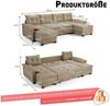 Celya Schlafsofa U-Form mit Bettfunktion, modulares Design,modernes Wohnzimmer-Sofa Bild 2