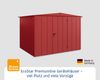 Hörmann Ecostar Metall-Gerätehaus Elegant mit Satteldach Typ 3, 238x303 cm , purpurrot, 7,2 m²,1-flüglige Tür Bild 2