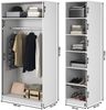 Selsey 'Moonir' Kleiderschrank 3-türig mit langer Kleiderstange und Regalen, greige 200 x 150 x 57 cm Bild 5