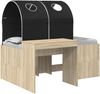 vidaXL Bett mit Tunnel 3 Stk. Artisian Eiche und Schwarz Holzwerkstoff 3423520 Bild 2