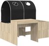 vidaXL Bett mit Tunnel 3 Stk. Artisian Eiche und Schwarz Holzwerkstoff 3423520 Bild 3