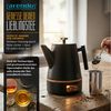 Arendo Teekanne Edelstahl, Siebeinsatz, 1000 ml, mit Griff aus Metall, Isolierkanne, 1 l, (Set, 3-St, Teesieb, Stövchen), Doppelwandige Thermo Isolierung, Kanne mit Teesieb für losen Tee Bild 4