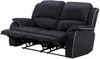 Vente-unique - HERNANI Couchgarnitur StoffStoff Schwarz - B 96 cm x H 99 cm x L 158 cm210 cm Bild 5