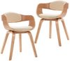 vidaXL Esszimmerstühle 2 Stk. Bugholz und Kunstleder [287387] Bild 2