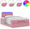 vidaXL Ottomane Bett mit Matratze & LEDs Rosa 120x190 cm Samt 3312541 Bild 5