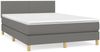vidaXL Boxspringbett mit Matratze Stoff Dunkelgrau 140x200 cm Bild 2