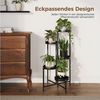 Bamworld Blumenständer 5 Ebenen, Modernes Metall Pflanzenregal, 48,5x48,5x82 cm (1 St), Platzsparend für Indoor & Outdoor Nutzung, Hohe Belastbarkeit Bild 3