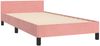 Einzelbettgestell Design für Erwachsene mit Kopfteil Rosa 90x190 cm Samt d3216e Bild 5