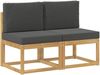 vidaXL 2 Stück Outdoor Mittelsofa Massivholz Akazie Weiß 901465 Bild 2