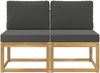 vidaXL 2 Stück Outdoor Mittelsofa Massivholz Akazie Weiß 901465 Bild 3