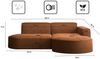 Kaiser Möbel Ecksofa Designer MODENA STUDIO L stoff Poso, Neve, Quelle Bild 3