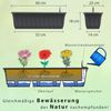 Hausfelder Blumenkasten Balkonkasten mit Wasserstandsanzeiger, Pflanzkasten 2er Set, 80cm (2er Set, 2 St, Jedes Set enthält: Füllstandsanzeiger, Boden, Pflanzkasten), Blumenkästen UV- und witterungsbeständig für innen und außen, matt Bild 4